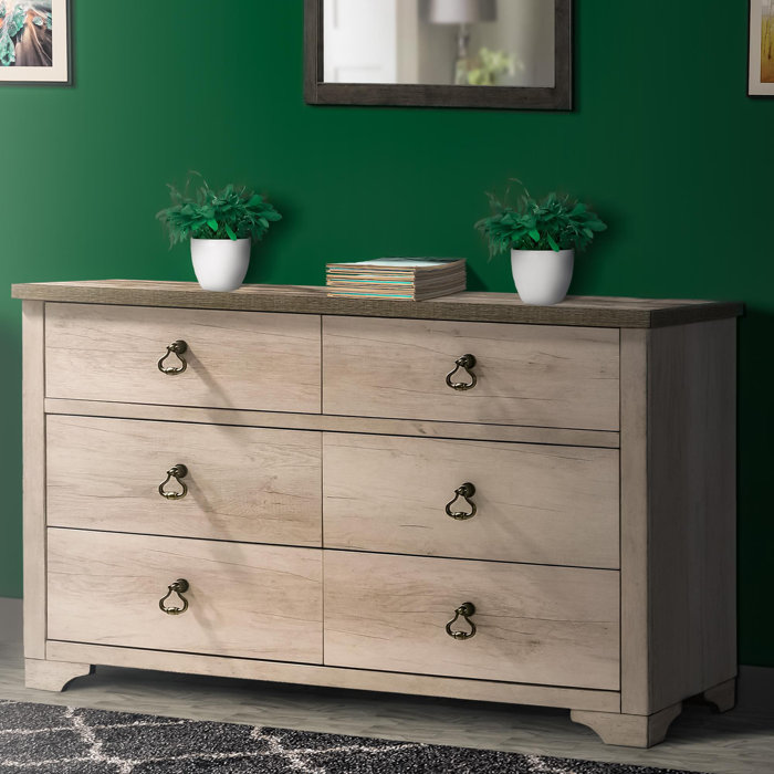 Highland Dunes Stangl 6 Drawer Double Dresser Wayfair